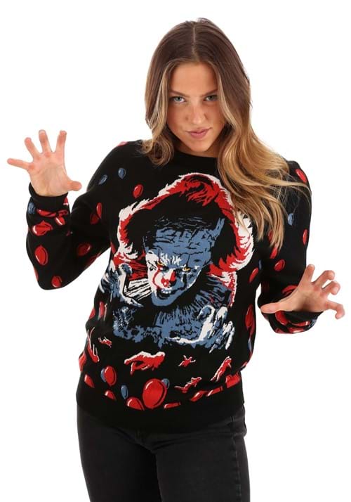 IT (2019) Pennywise Adult Halloween Sweater - US 2906