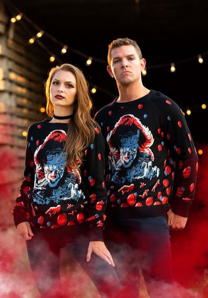 IT (2019) Pennywise Adult Halloween Sweater - US 2906
