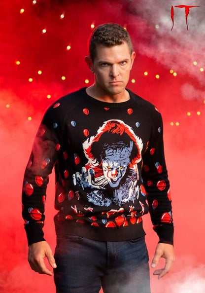 IT (2019) Pennywise Adult Halloween Sweater - US 2906
