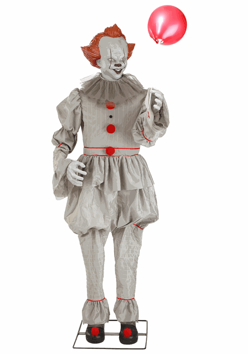 6FT Animated IT Pennywise Clown Halloween Decoration - US 1792