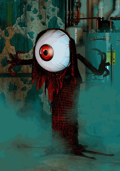 4.5FT Ivor the All-Seeing Eyeball Monster Animatronic Decoration - US 6179
