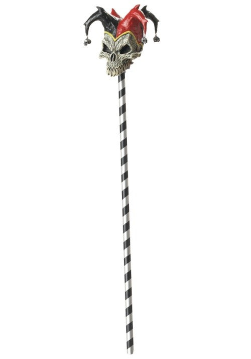 Spooky Jester Skull Cane Accessory - US 1556