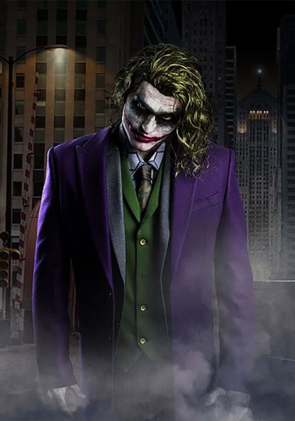 Authentic Joker The Dark Knight Slim Fit Suit Overcoat - US 3464