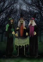 6.25FT Judy, Jody, and Julie Coven of Witches Animated Decoration - Scream Saver - US 9441