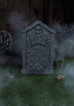 2.1FT Jump Scare Skull and Tombstone Animated Decoration - Tekky - US 0903