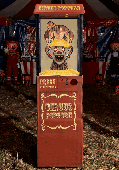 5.7FT Kernelias the Popcorn Clown Animatronic Decoration - US 4750