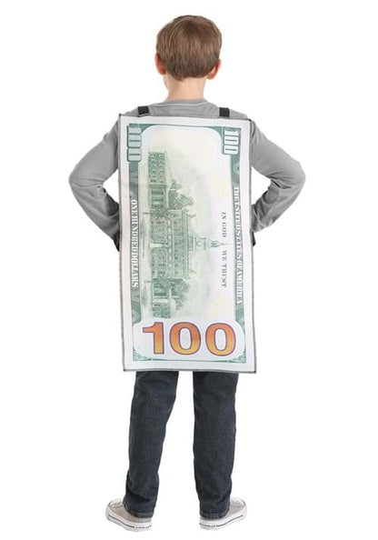 100 Dollar Bill Costume for Kids - US 7468
