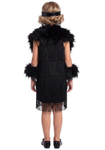 Kid's Classic 1920's Black Flapper Costume - US 4910