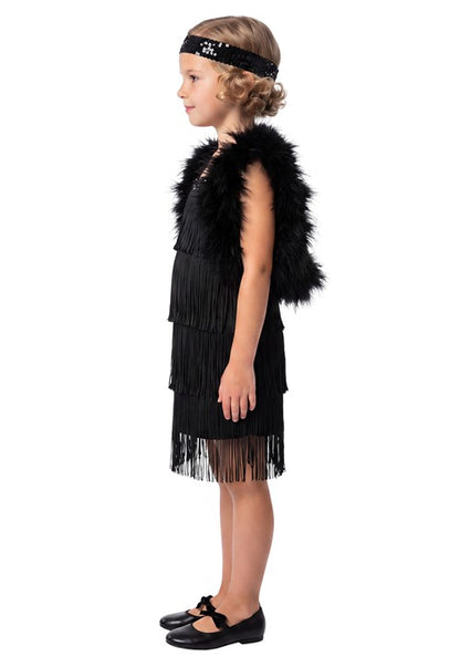 Kid's Classic 1920's Black Flapper Costume - US 4910