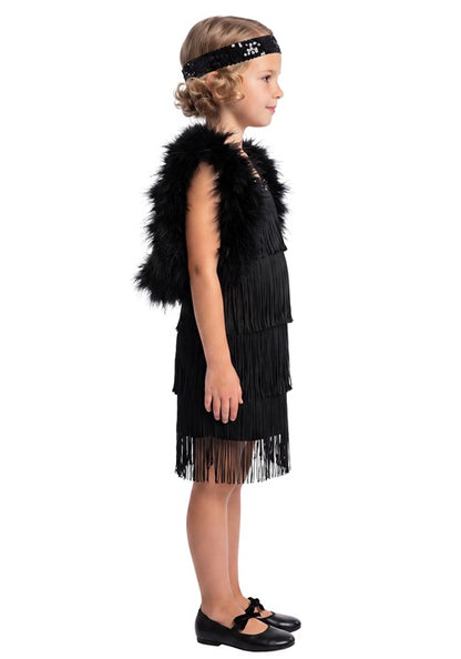 Kid's Classic 1920's Black Flapper Costume - US 4910