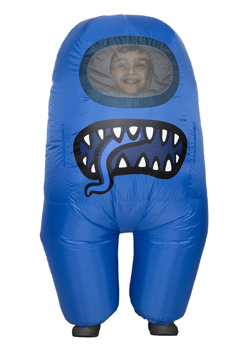 Kid's Among Us Blue Imposter Inflatable Costume - US 4877