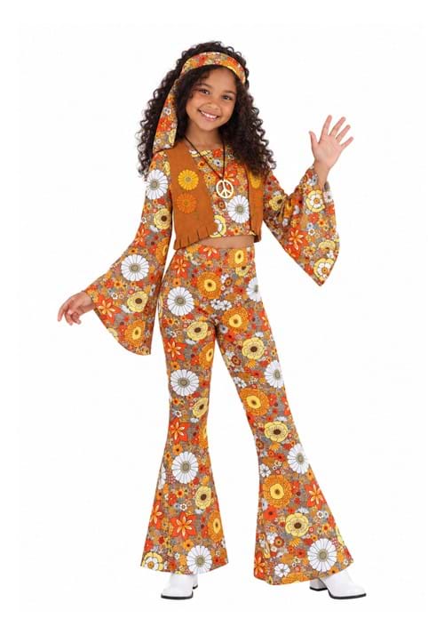 Autumn Flower Hippie Costume for Kids - US 5242