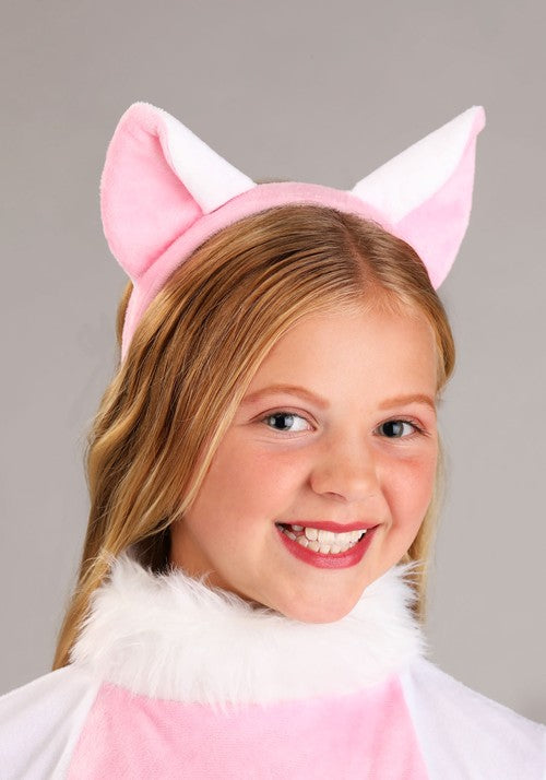 Kid's Big Tailed White Cat Costume - US 4974