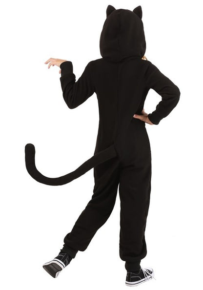 Child's Black Cat Onesie - US 7814