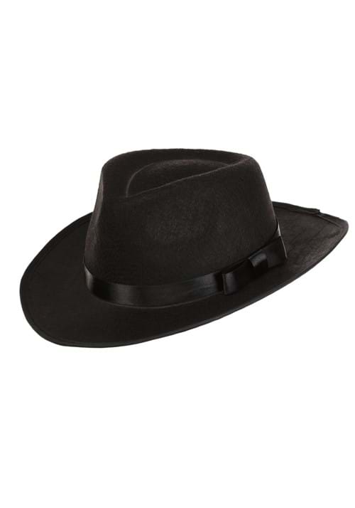 Black Gangster Costume Hat for Kids - US 7858