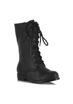 Kid's Black Military Costume Boots - US 8953