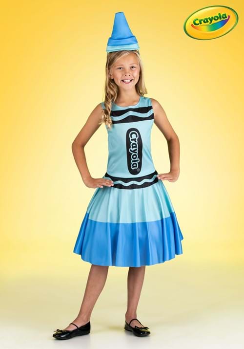 Girl's Blue Crayon Costume Dress - US 2176