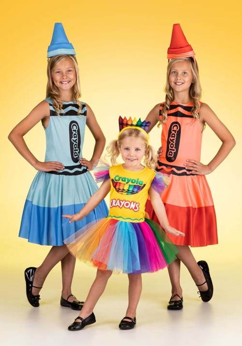 Girl's Blue Crayon Costume Dress - US 2176