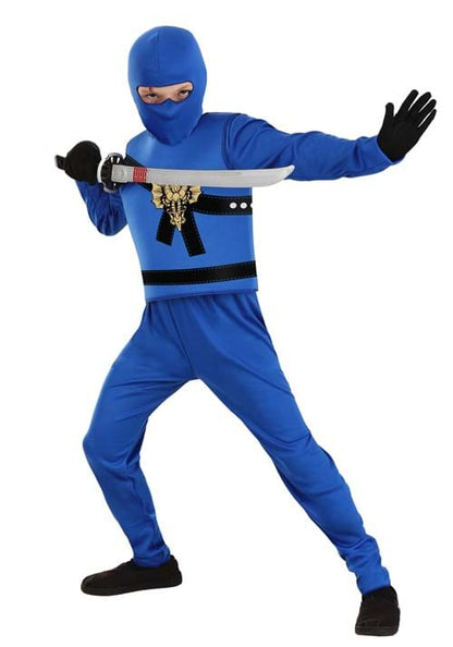 Blue Ninja Master Costume for Boys - US 0087