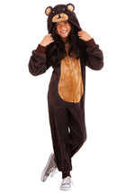 Kids Brown Bear Jumpsuit Costume - US 0254