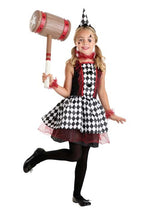 Girl's Burgundy Harlequin Costume - US 2340