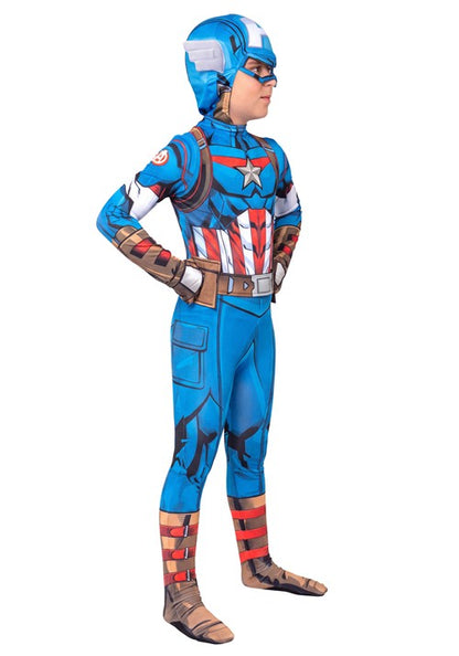 Kid's Captain America Zentai Costume - US 6106