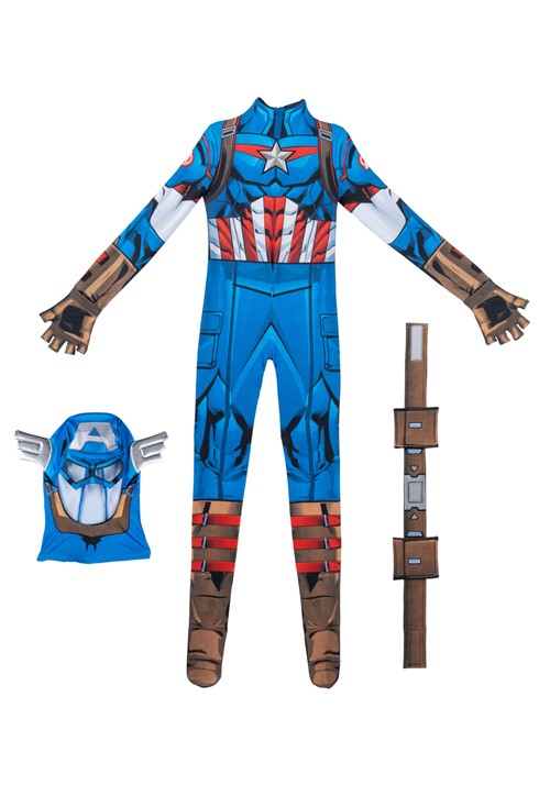 Kid's Captain America Zentai Costume - US 6106
