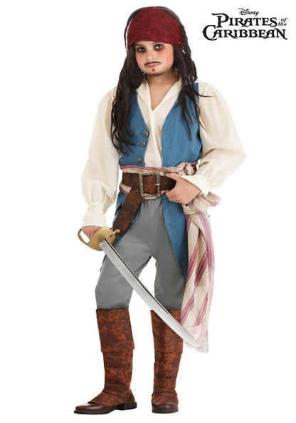 Captain Jack Sparrow Costume for Kids from Disney's Pirates of the Caribbean - US 0595