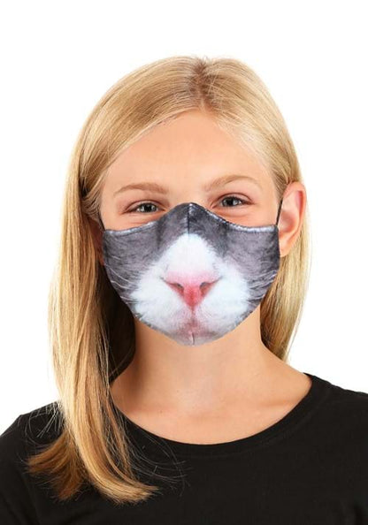 Kid's Cat Sublimated Face Mask - US 7054