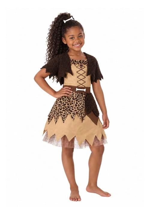 Kid's Cavegirl Costume Dress - US 2613
