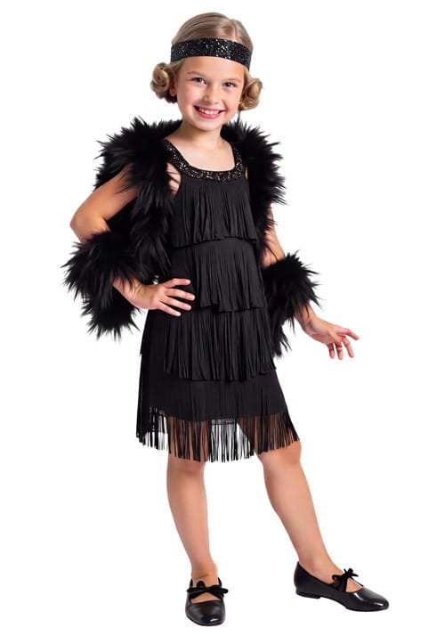 Kid's Classic 1920's Black Flapper Costume - US 4910