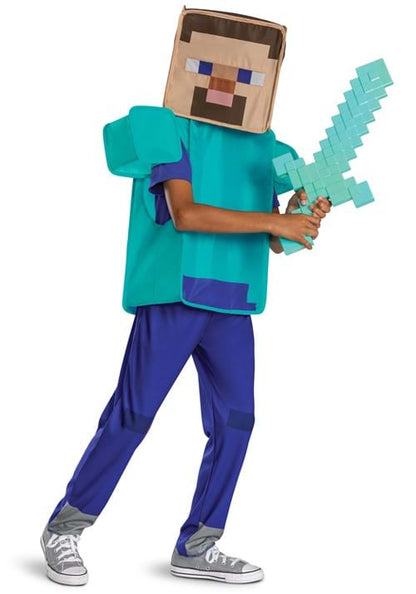 Kid's Minecraft Steve 'Pop Out' Costume - US 2258