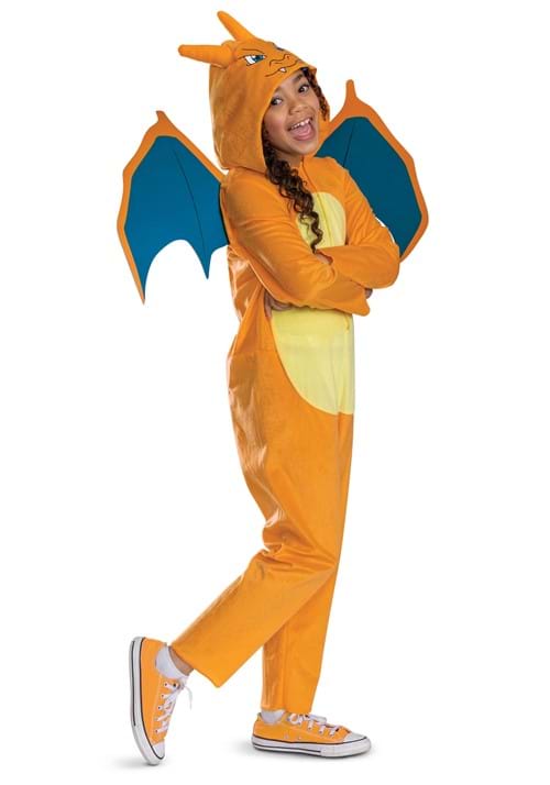 Kid's Pokémon Charizard Hooded Jumpsuit Costume - US 3406