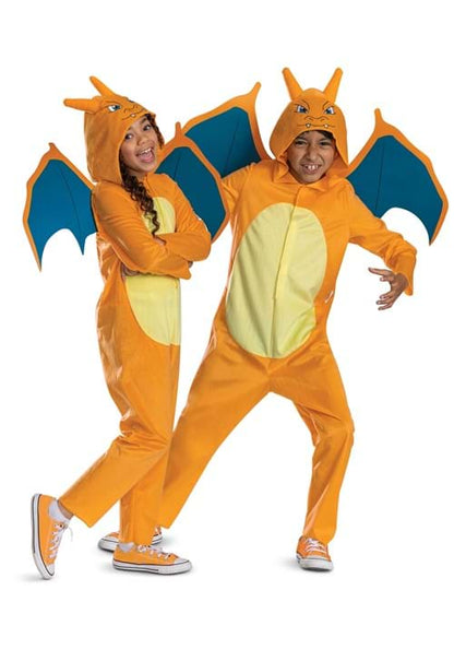 Kid's Pokémon Charizard Hooded Jumpsuit Costume - US 3406