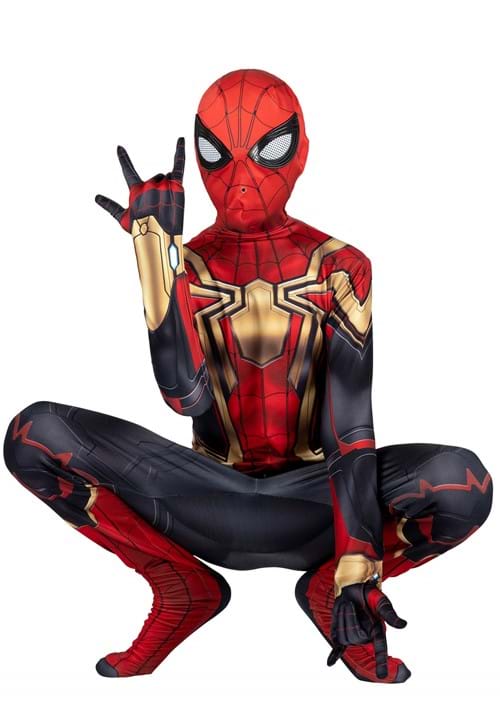 Iron Spider Spider-Man Integrated Zentai Costume for Kids - US 2251