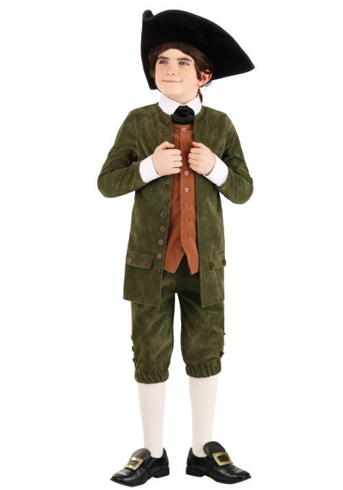Green Colonial Costume for Kids - US 2570