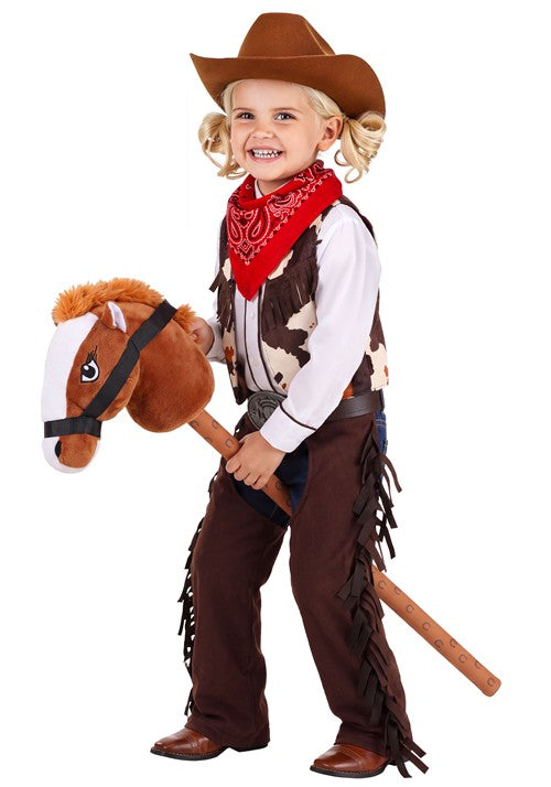 Kid's Cowboy Brown Hobby Horse Toy - US 3654