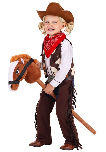 Kid's Cowboy Brown Hobby Horse Toy - US 3654