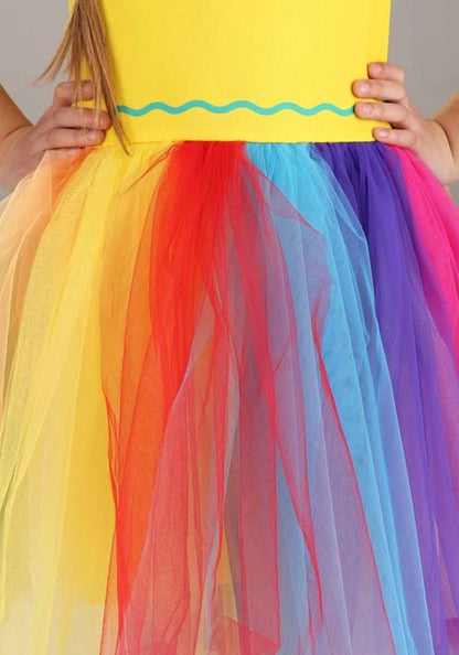 Girl's Crayon Box Costume Dress - US 7678
