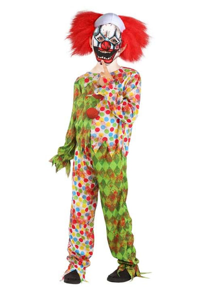 Creepy Masked Clown Costume for Kids - US 3678