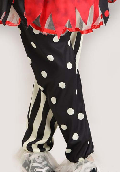 Girl's Creepy Vintage Clown Costume - US 6566