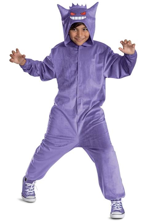 Kid's Deluxe Pokémon Gengar Hooded Jumpsuit Costume - US 6895