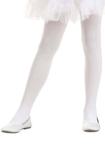 Girl's Deluxe White Tights - US 7493