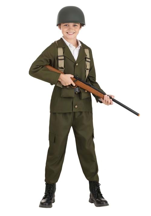 Deluxe WW2 Soldier Costume for Kids - US 3482