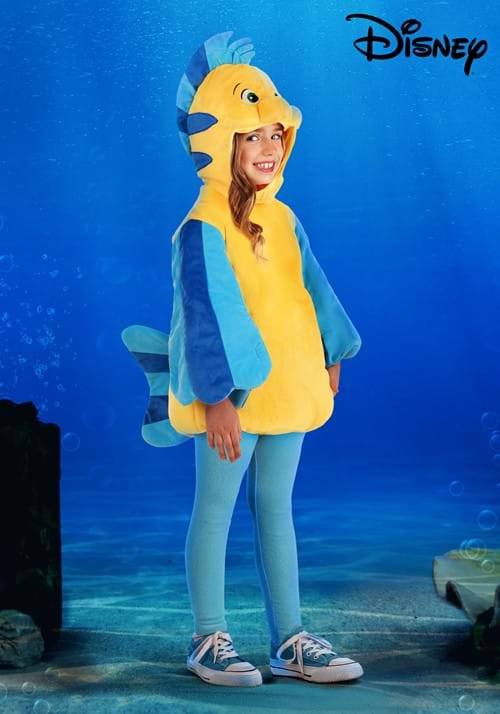 Disney Little Mermaid Plush Flounder Costume for Kids - US 3267