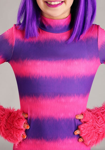 Feisty Cheshire Cat Bodysuit Girl's Costume - US 6873