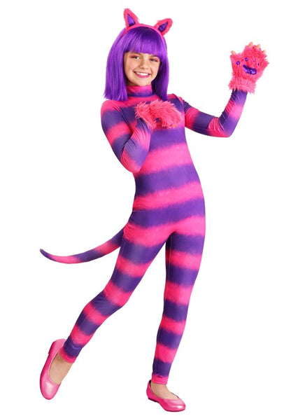 Feisty Cheshire Cat Bodysuit Girl's Costume - US 6873