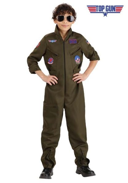 Top Gun Deluxe Flight Suit Costume for Kids - US 7189