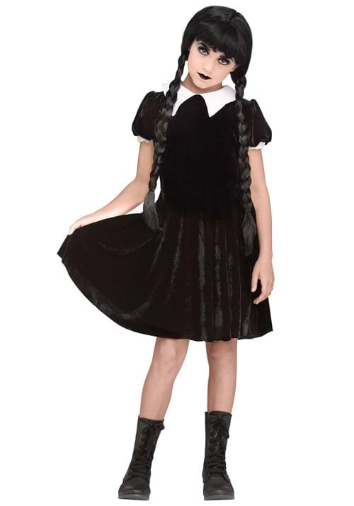 Kid's Gothic Girl Costume Dress - US 7614