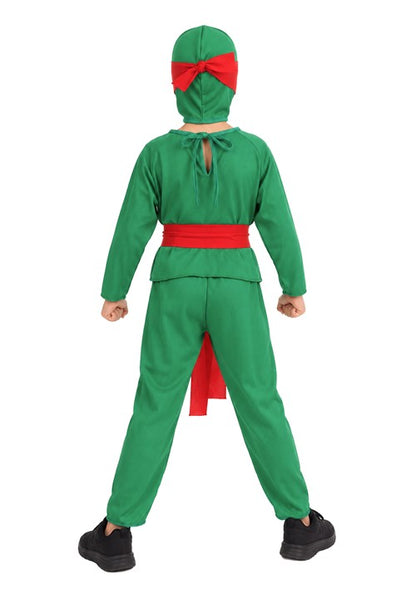 Kid's Green Ninja Warrior Costume - US 2729